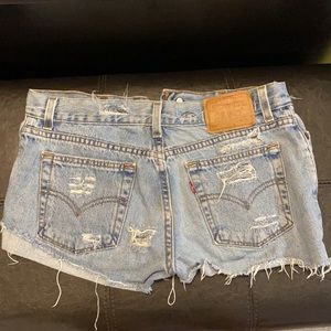 Levi Mid Rise Denim Shorts, Size 27